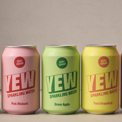 YEW Sparkling Water Mixed Pack - 12 x 330ml Cans, ZERO Sugar, ZERO Sweetener, Al 2