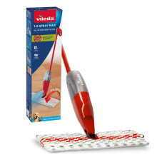 Vileda 1-2 Spray Max Mop, Microfibre Spray Mop with Detachable Bottle