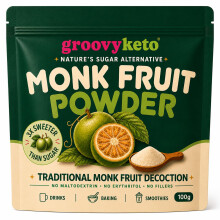 Monk Fruit Sweetener Powder by Groovy Keto, No Erythritol, No Maltodextrin, Natu