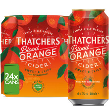 Thatchers Blood Orange - 24 x 440ml Cans, Juicy Fruit Cider with Natural Blood O