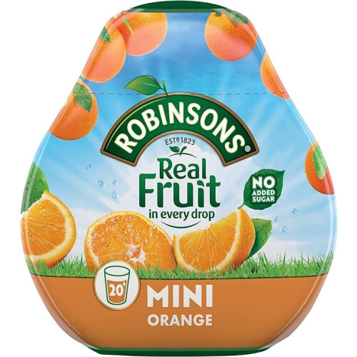 Robinsons Mini Squash No Added Sugar Low Calorie 6x66ml, Orange 1