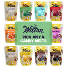 Wilton Candy Melts – Pick Any 4 Colours – 125g Bags | Smooth Melting Candy for C