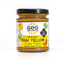 Geo Organics Thai Yellow Curry Paste 180g (Pack of 6) Serves 4 | Organic & Vegan