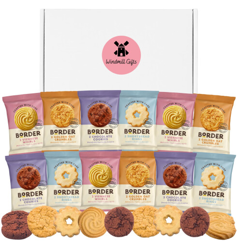 Border Biscuits Gift Set Bundle With x12 Individually Wrapped Biscuit Twin Packs