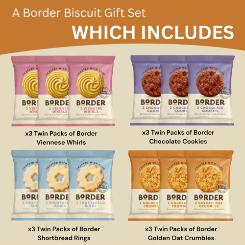 Border Biscuits Gift Set Bundle With x12 Individually Wrapped Biscuit Twin Packs 1