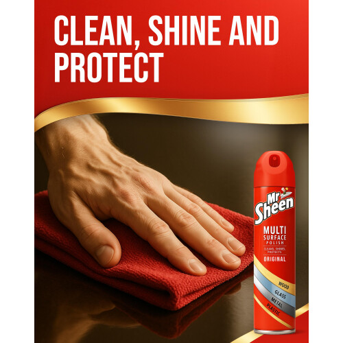 Mr Sheen (ORIGINAL) -Multi-Surface Polish- Aerosol, 250ml (PACK OF 6) 1