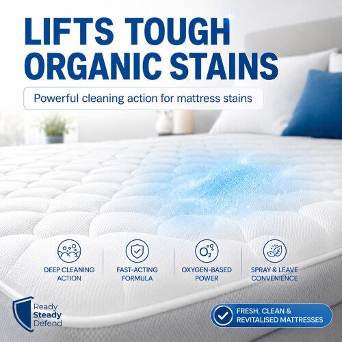 Mattress Stain Remover 1L - Extra Strong Oxygen-Based Formula, Safe for Organic 1