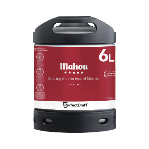 PerfectDraft Mahou Beer Keg for PerfectDraft Machine, 6L