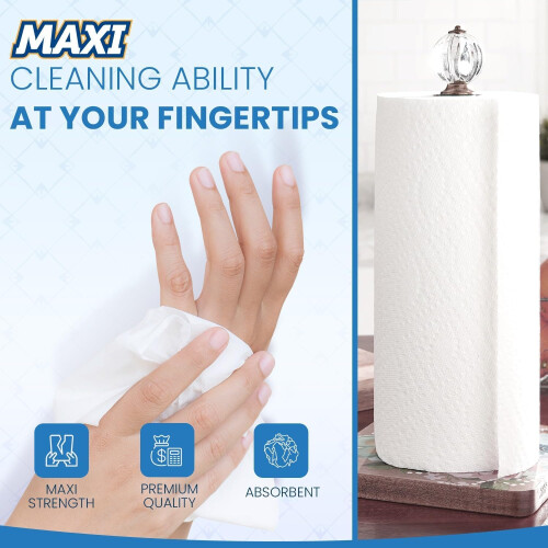 Phoenix Phoenix Maxi 3 Ply Kitchen Rolls – Super-Sized Rolls | Strong, Ultra Absorbent, 1