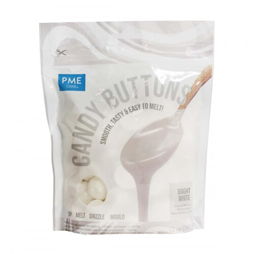 PME Candy Buttons Bright White 284 g