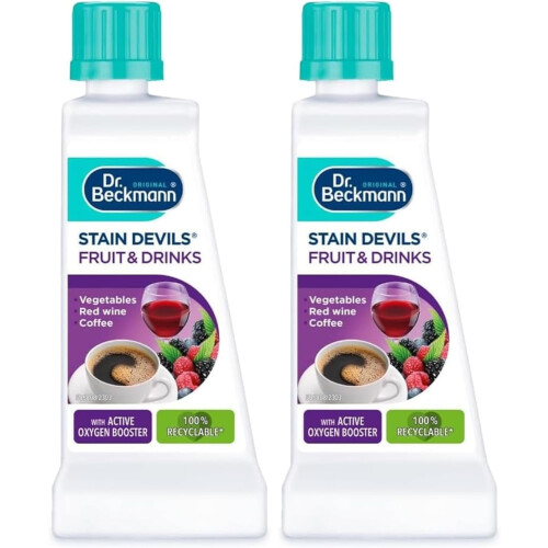 2 Pack Stain Devils Fruit and Drink 50ml - Laundry Stain Remover for Clothes Rem