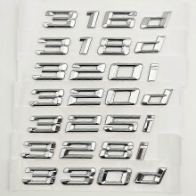 (328i, Chrome) 3d Chrome Letters For Car Trunk Emblem Badge Bmw 318i 325i 328i 330i 330d 320i 320d E90 E46 F30 E36 E30 Logo