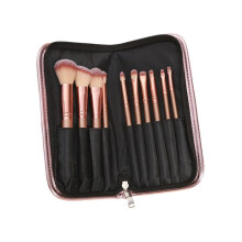 10-teiliges Make-up-Pinselset mit Etui, für Foundation, Lidschatten und Reise-Make-up