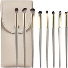 Make-up-Pinselset – Nicht spezifiziert – 8-teilig – PU-Etui – Synthetische Fasern – Ideal für Reisen