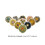 Living And Home 6Pcs Bohemian Style Ceramic Furniture Knobs Cabinet Drawer Knobs 2