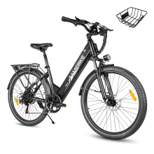Samebike RS-A01 Pro-T 26in Electric Bike 15Ah 36V Commuter E-City Bike W/Basket