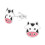 Cow Face 925 Sterling Silver Ear Studs 1