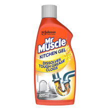 Mr Muscle Kitchen Drain Unblocker Liquid (500ml), Sink & Drain Cleaner, Strong &