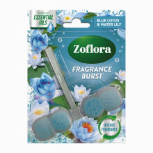 Zoflora Rim Blocks Blue Lotus & Water Lily, 1 x 48g, Continuous Freshness & Odou