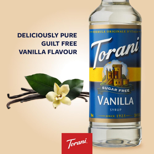 Torani Sugar Free Coffee Syrup, Vanila Flavour, 750ml 1