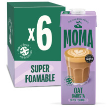 MOMA Barista Oat Drink - 6 x 1L - 100% Plant Based Vegan - Perfect for Frothy Co