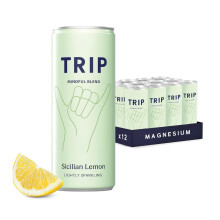 TRIP Sicilian Lemon Sparkling Drink with 120MG calming Magnesium + Lion’s Mane +