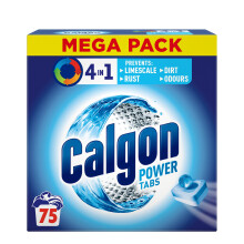 Calgon 4-in-1 Washing Machine Cleaner and Water Softener Tablets, 75 Count , Rem
