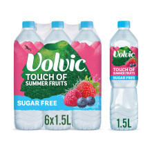 Volvic Touch of Fruit Summer Fruits Sugar Free Still Flavoured Water Multipack 6
