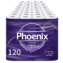Phoenix Soft Lavender Fragranced Luxury Toilet Rolls Bulk Buy - Quilted White 3