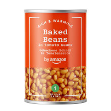 By Amazon Baked Beans in Tomato Sauce, Canned, Vegan, 420g