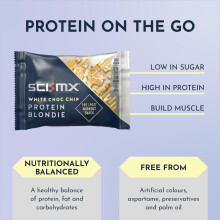 SCI-MX High Protein White Choc Chip Blondie Box - 20g protein, 2g sugar + 259 ca