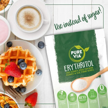 Pure Via Erythritol 1kg, Zero Calorie & Keto Friendly Sugar Alternative granulat