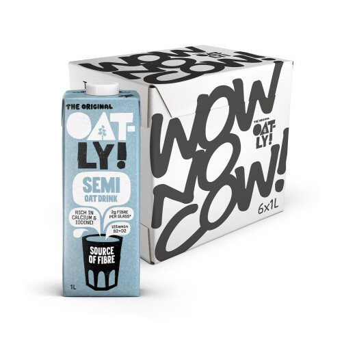 Oatly Semi Oat Drink 1 Litre (Pack of 6)