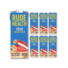 Rude Health 6 x 1 Litre Oat Barista Drink, Dairy Free, 100% Natural Drink, No Ad