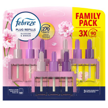 Febreze 3Volution Air Freshener Plug in Refill 60ML Blossom & Breeze, 3 Alternat