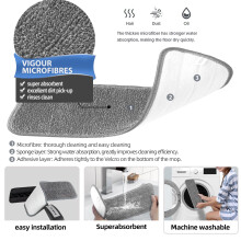 360 Rotating Spray Mop for Floors - 3 Washable Microfiber Pads, 400ml Large Tan