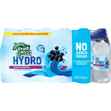 FRUIT SHOOT Hydro Flavoured Water, Blackcurrant 275ml Bottle (Pack of 24)