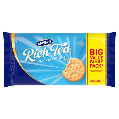 McVitie's Rich Tea Classic Biscuits Twin Pack, 600 g (Pack of 1) 1