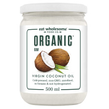 Eat Wholesome Organic Raw Cold-Pressed Virgin, Coconut Oil, 500 ml, for Cooking,