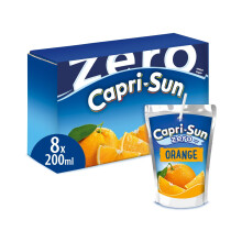 Capri-Sun Zero Orange Kids' Juice Drink (8 x 200ml), No Added Sugar - Made with