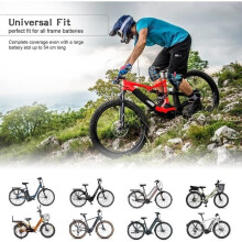 Schutzhülle für E-Bike-Akku – Reflektierend – Schwarz – Unisex – 30–38 cm