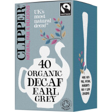 Clipper Organic Fairtrade Decaf Earl Grey Black Tea 1 x 40 Teabags