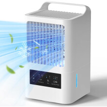 OMISOON Climatizzatore Portatile 4 in 1 3 Velocità 800 ml Bianco — ventilatore da scrivania, umidificatore aria