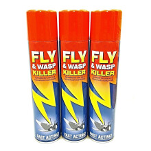 3 PCS FLY & WASP KILLER INSECTICIDE FAST ACTING PEST AEROSOL SPRAY 300ML