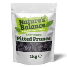 Natures Balance Prunes Pitted 1kg Soft, Sticky & Rich Low Fat Ideal Healthy Vege