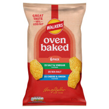 Walkers Oven Baked Variety Pack Crisps 6 x 22g