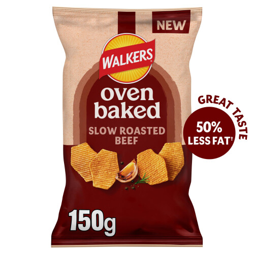 Walkers Walkers Oven Baked Crisps Roasted Beef Snacks 150g 1