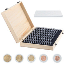 Münzaufbewahrungsbox aus Holz, Münzaufbewahrungsbox, Sammlerkästchen