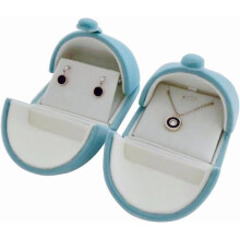 Geschenkset mit pfauenblauen Ohrringen und Anhänger (Schmuck nicht enthalten) 1 Stück