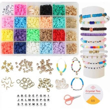 24 Gitter aus 6 mm großen, weichen Keramikperlen, bunte Armbandperlen, DIY-Zubehör